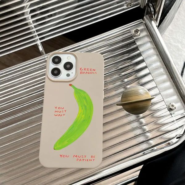 Créative Banana Green Funny Téléphone pour iPhone 13 14 Pro Max 11 12 Mini 7 8 plus x XS MAX XR SE ART ART SOCH SAG SOFT COVER
