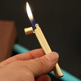 Creatieve Slijpschijf Open Vlam Mini Compact Sigaret Maat Geen Gas Aansteker Roken Accessoires Schattig Kan Case