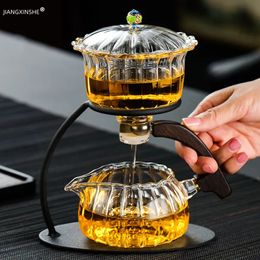 Théière créative en verre résistant à la chaleur, fabrication automatique de thé, Pu'er parfumé Kung Fu, service à thé, infuseur, machine à thé à boire, 240119