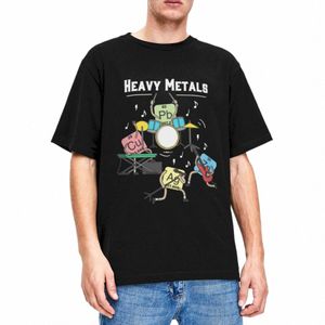 Creatieve Zware Metalen Rock Chemie T-Shirt voor Mannen Vrouwen Ronde Hals Cott Grappige Korte Mouw T-shirt Party Tops 78EB #