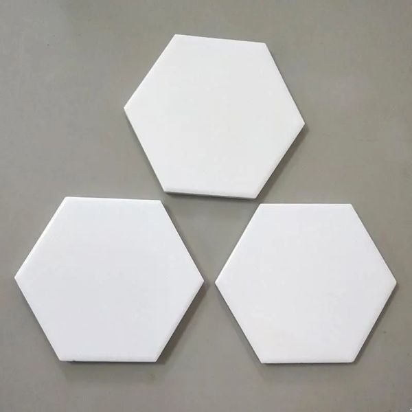 Creative Hexagon Céramique Liège Coaster pour Table En Bois Maison Céramique Décoration Tasse Tapis En Gros 0714