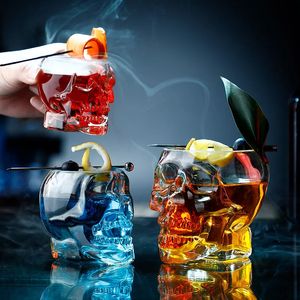 Creative Home Glass Cocktail Glass Skull Cup Whiskey Soul Personality Halloween Commercial Wine Glass Bar 240428