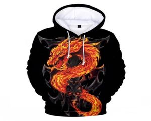 Sweat à capuche créatif Anime Fée Dragon Dragon Sweatshirts Menboys Steetwear Kids Oversize 3D Dragon Men039 Vêtements TOPS3157444