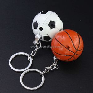 Creatieve lager lichter gepersonaliseerde basketbalvoetbal Key Chain Hanger Open Fire Sigarettenaansteker Groothandel