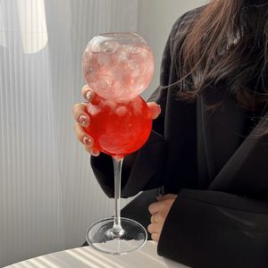 Creative Ins Style Hoogte Crystal Champagne Glass Cocktail Glass Goblet 3d Rose Valentine Party Sparkling Wine Cup