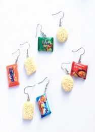 Boucles d'oreilles créatives en forme de nouilles instantanées, en résine, bijoux de vacances d'été, restauration rapide, mignonnes boucles d'oreilles chinoises, cadeau 5950141
