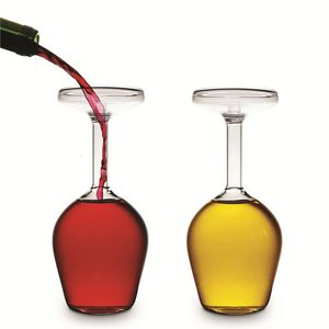 Verres à vin inversées créatives Fonction de fête de fête de fête de jume à borosilicaté verres à vin inversés en verre en gros 240510