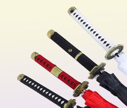 Creatief Japans Umbrella Corporation Long Wooden Handgreep Grote winddichte katana voor mannen vrouwen sombrilla J220723365287