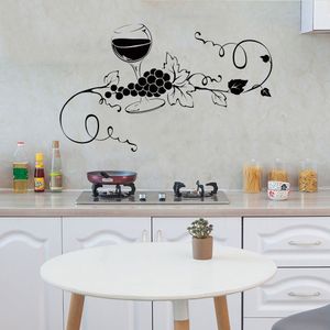 Creative Cuisine Stickers Muraux Pour Vin Boutique Stickers Muraux Décoration Vinyle Mural Art Autocollant Sur Le Mur