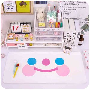 Creatieve grote muismat gamer waterdicht PU lederen bureau mat computertoetsenbord kawaii tafel decoratie cover 60x30cm