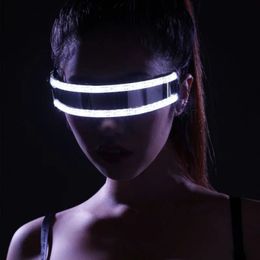 Lunettes LED créatives lunettes Laser pour les artistes de discothèque lunettes LED fête danse masque LED lumineuse Rave lunettes 240307