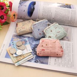 Creatieve letterpatroon Coin Purse Mini Buckle Card Holder Purse Women's Portable Small Hasp -koppeling Wallet Keychain Bag