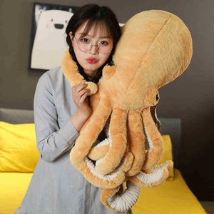 Creative Lifelike Octopus Hugs Sea Animal Stuffed Dolls Coussin Retour Coussin ldren Enfants Cadeaux D'anniversaire Photo Prop J220729