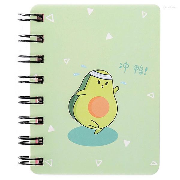 Creative Little Fresh Cartoon Bobine Coeur de cette fille Mini Notebook Mignon Avocat Portable Journal de poche Livre Épais Et Délicat