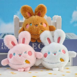 Creatief Little Rabbit Pend -poppen Keychains, schattige konijnenhangers cartoon pluche tas mobiele telefoon sleutelhanger poppenhanger