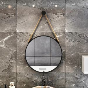Salon créatif salle de bain ronde miroirs décoratifs restaurant cuisine vanité miroir chambre à coucher étude mural miroir hard h