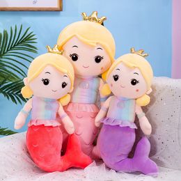 Creatieve mooie zeemeermin pluche dieren slaapkussen poppen speelgoed actie cijfer grote meisjespop groothandel