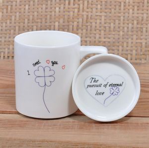 Creative Lovers Mok Ceramic Office Coffee Cup Rechte buis Cups met Cover Logo kan worden aangepast