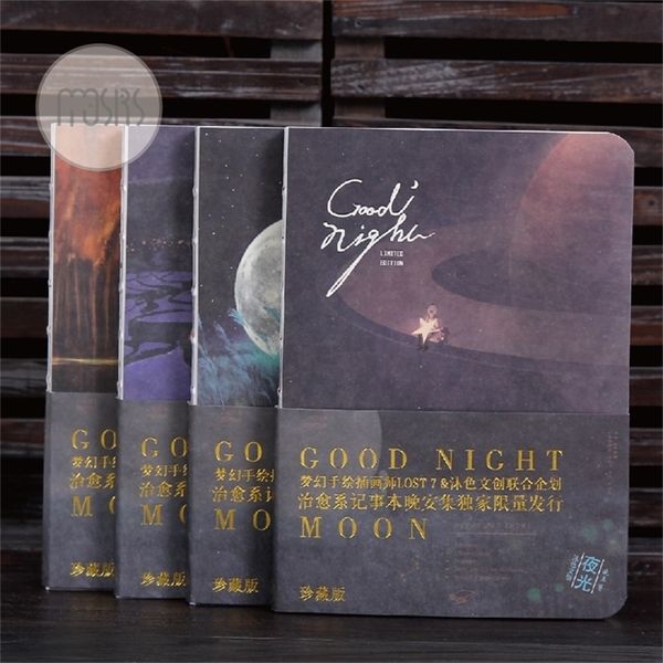 Creative Luminous Good Night Notebook papier Dagboek Tekening Graffiti Schilderij Schetsboek Schoolbenodigdheden Gift 220401