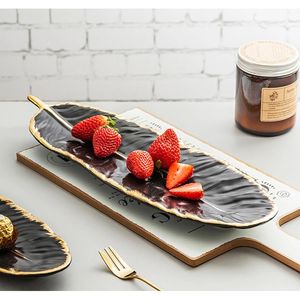 Creatieve luxe veeropslaglade keramische fruit cake dessert servies schotel organisator sieraden decoratieve serveerlade set