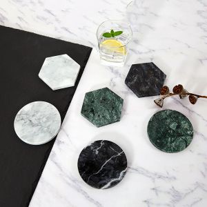 Créative Luxury Marble Ceramic Coaster Drink tasse Coffee Café Mat à thé Dossin Table Placemat Dining Table Decoration 1PCS