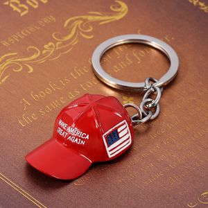 Creatieve Maga Keychain Trump Baseball Hat Keychain Cute Small Hat Pendant Fashion Couple Bag Pendant