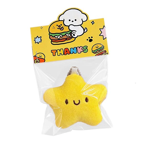 Créative Make Sonds Soft Flux en peluche Toy Colorful Stars Keychain Cute Toys Gift for Kids