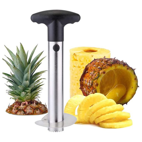 Rebanadoras de piña manuales creativas, pelador de frutas de acero inoxidable, herramientas de cocina, accesorios, utensilios de cocina