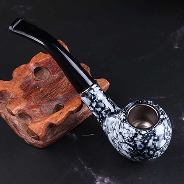 Modèle de marbre créatif pipe à fumer résine jetable maison herbe tabac Noble marteau cuillère conception cigarette filtre tuyaux outils respectueux de l'environnement accessoires de fumée