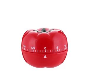 Minuterie de cuisson mécanique créative, ABS en forme de tomate, pour la cuisine domestique, outil de compte à rebours d'alarme de 60 Minutes, vente en gros