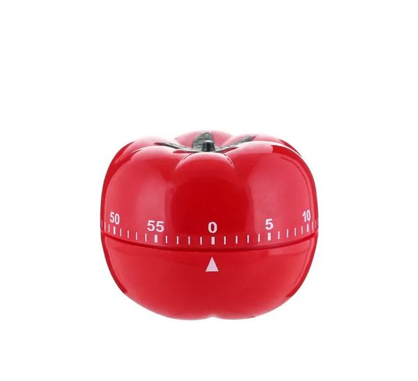 Minuterie de cuisson mécanique créative, ABS en forme de tomate, pour la cuisine domestique, outil de compte à rebours d'alarme de 60 Minutes, vente en gros