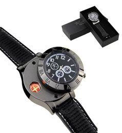Creatieve Men039s Horloge Oplaadbare Horloge Elektrische Aansteker USB Metalen Horloges Sigarettenaansteker Aanstekers Inventaris Whole8716162