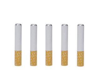 Pipes fumeurs de forme de cigarette en aluminium métallique