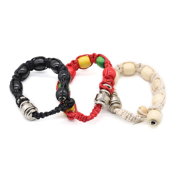 Pulsera de Metal creativa, pipa para fumar, 3 colores, cuentas portátiles, correa, pulsera, estilo, pipas de tabaco para fumar, herramientas