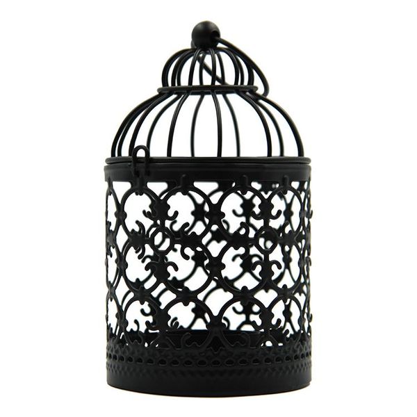 Bougeoir en métal créatif chandeliers creux cage à oiseaux style européen fer Art maison décorations de mariage