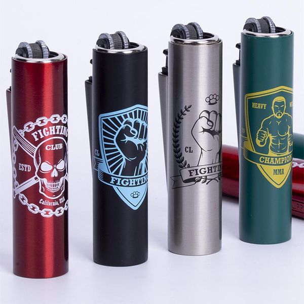 Creative Métal Clipper Pipe Briquet Jet Portable Meule Silex Briquet Gonflable Gaz Butane Briquet Recharge Gratuit Feu Hommes Fumer Collection De Cadeaux