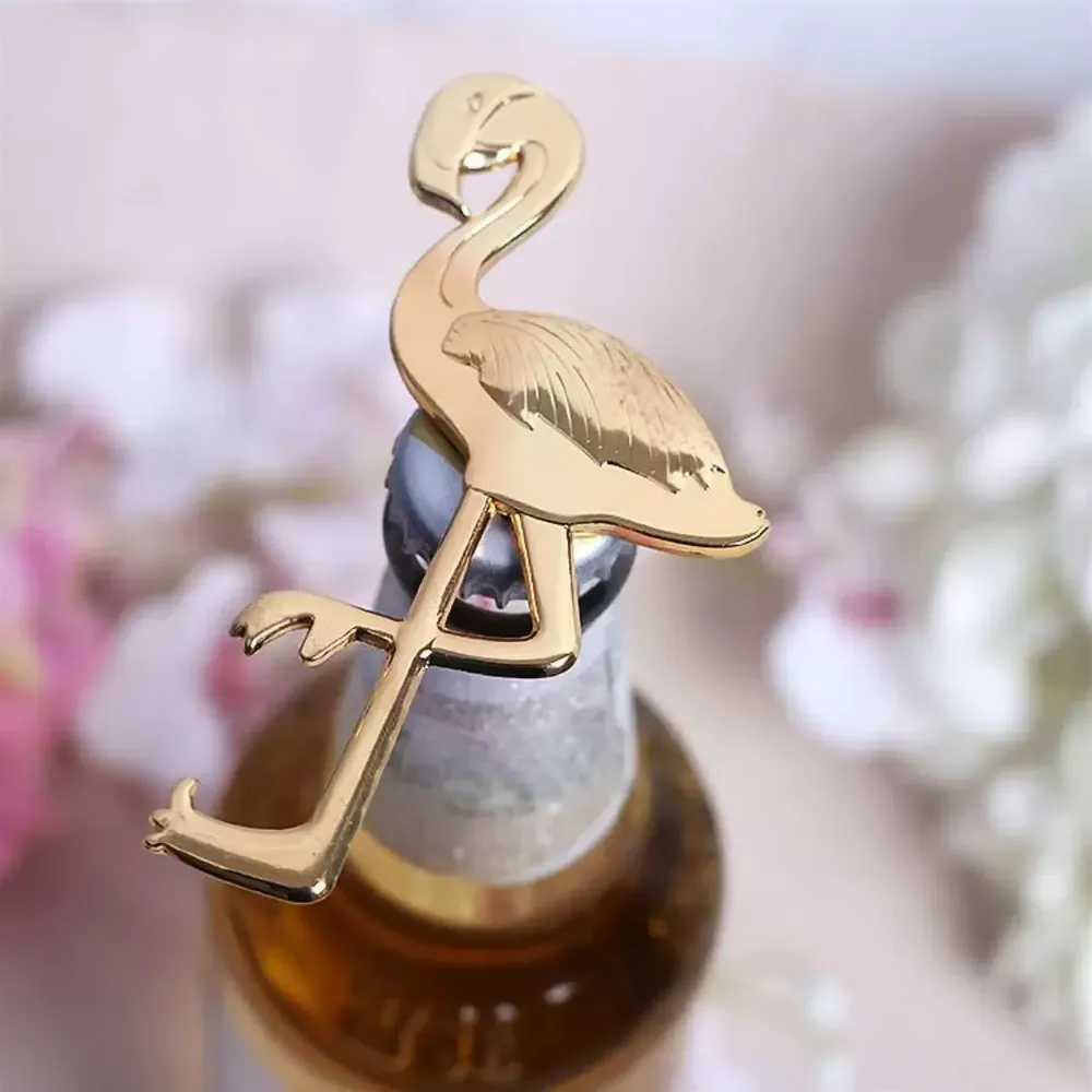 Creative Metal Crafts Flamingo Shaped Beer Bottle Opener Wholesale