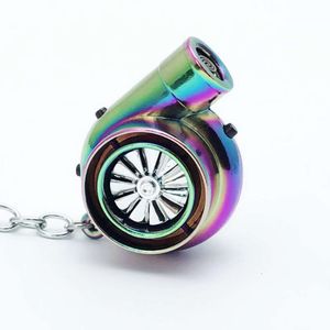 Creative Metal LED 3D Car Turbo Keychain Light Light USB Turbo Key Chain Chain Gifts Wholesale