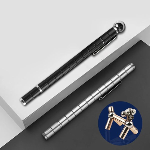 Creative Metal Magnetic Pen Discompression Toy Gel stylo multifonction fidget tactile banc d'école Bureau d'écriture cadeaux papeterie 240509