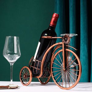 Creative Metal Wine Rack Vintage Bottle en Glass Holder Bar Home Decoratie Display Stand Drup Botellero Vino 220517GX