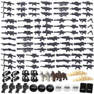 Creative militaire arme pistolet accessoires SWAT soldat Figure pièces blocs de construction armée MOC briques assembler modèle jouets pour cadeau Y1130
