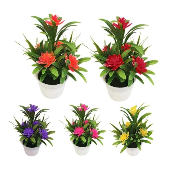 Creative Mini Artificial Flower Plante Plante Lotus Bonsai Mariage de mariage Jardin Home Resturant Table Table Plantes artificielles 6967923