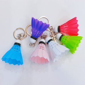 Creatieve mini badminton sleutelhanger hanger mannen vrouwen sportgoederen sleutelhangers cadeau rugzak charmes accessoires geschenk in bulk