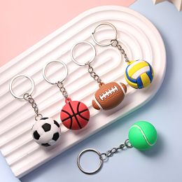 Mini pendentifs créatifs de Football, basket-ball, Tennis, porte-clés de voiture, pour femmes et hommes, sac à dos, ornements suspendus, cadeaux