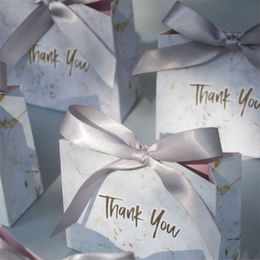 Creative Mini gris marbre cadeau sac boîte pour fête bébé douche papier chocolat boîtes paquet/mariage faveurs bonbons boîtes 211108