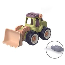 Creatieve minuature Loading Loading Plastic Diy Truck Toyassembly Engineering Auto Set Kids Eonal Toy For Boy Gifts 220702