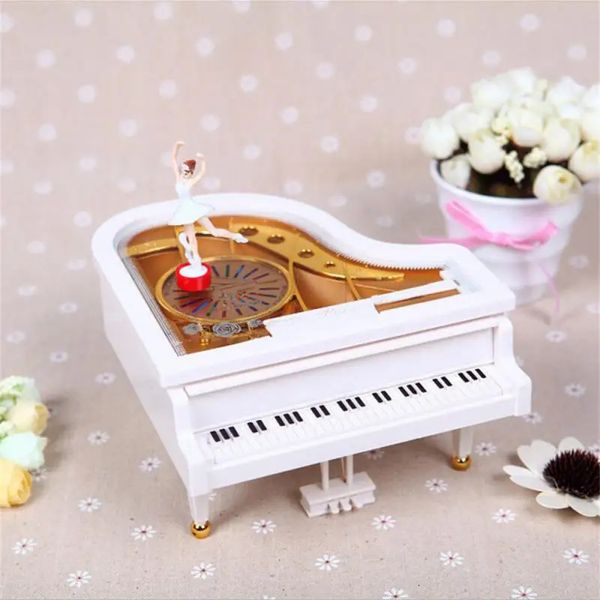 Boîte mystère créative boîte à esprit modèle de piano boîtes à musique antiques en métal cadeaux pour ma petite amie boîte à musique décoration de la maison 240118