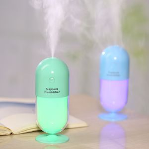 Modèles créatifs capsule mini humidificateurs veilleuse ultrasonique silencieux maison usb humidificateur en gros