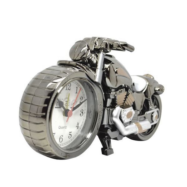 Créative Motorcycle Motorbike Match Alarm Clock Clock Creative Home Birthday Gift Cool Horloge (Type de roue était au hasard)