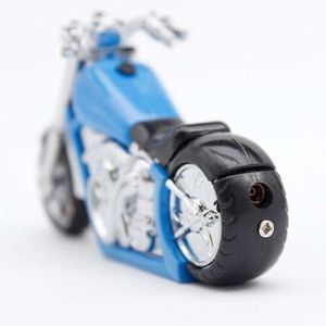 Forme de moto créative plus légère, torche à jet, flamme bleue à la flamme bleu rechargelable Gas de butane